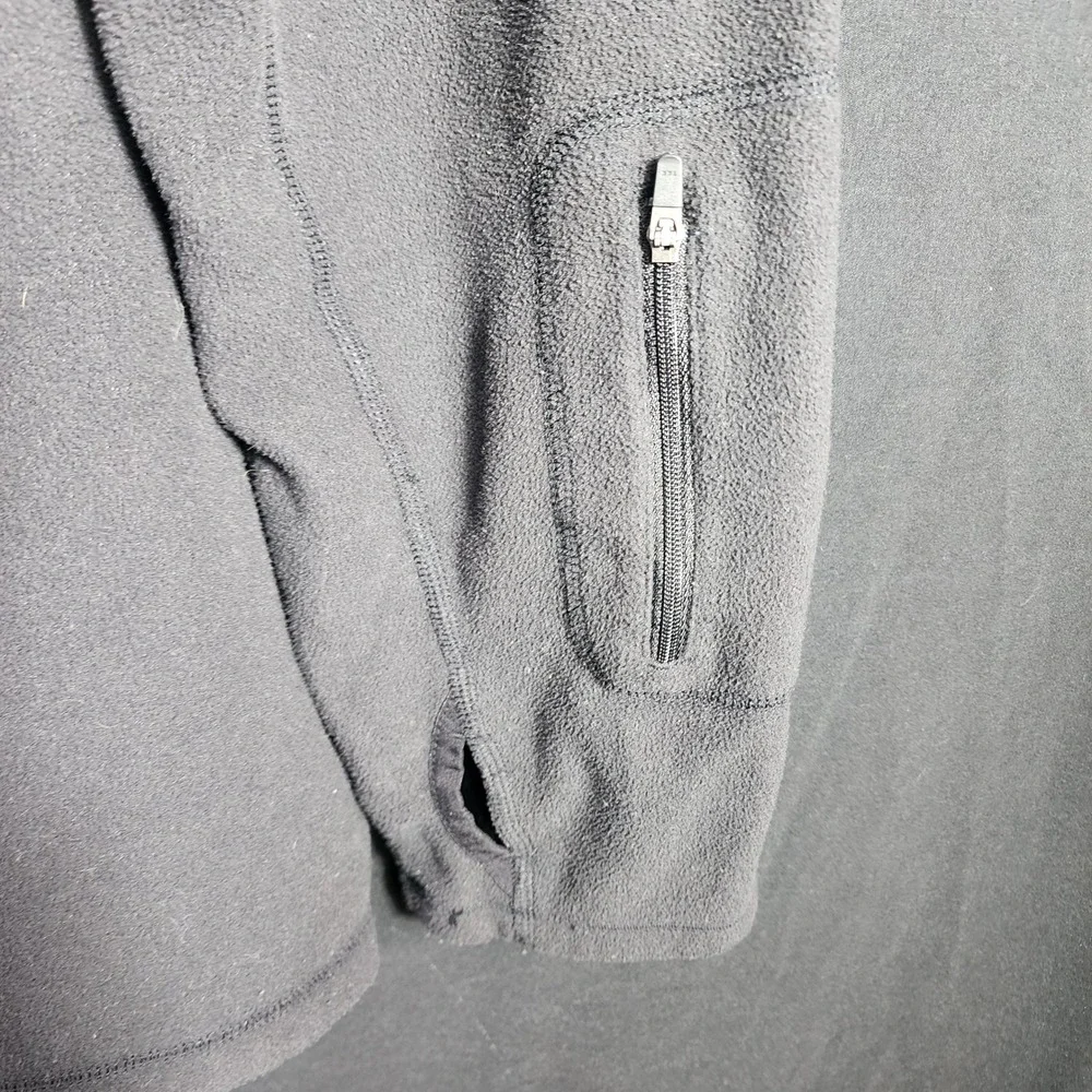 The North Face Men Fleece 1/4 Zip Pullover Sweater XXL‎ Black Thumbholes Pocket